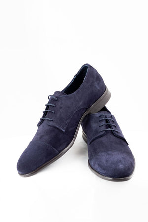 SAPATO CLÁSSICO DE CAMURÇA COM CADARÇO NAVY SKU 0,24355