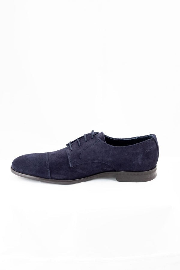 SAPATO CLÁSSICO DE CAMURÇA COM CADARÇO NAVY SKU 0,24355