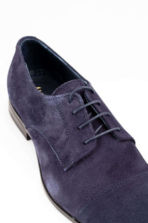 SAPATO CLÁSSICO DE CAMURÇA COM CADARÇO NAVY SKU 0,24355