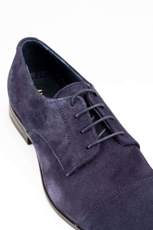 SAPATO CLÁSSICO DE CAMURÇA COM CADARÇO NAVY SKU 0,24355