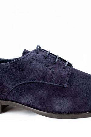 SAPATO CLÁSSICO DE CAMURÇA COM CADARÇO NAVY SKU 0,24355