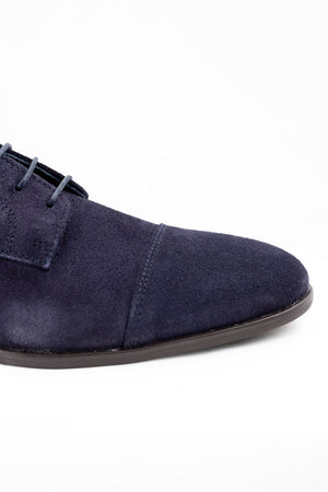 SAPATO CLÁSSICO DE CAMURÇA COM CADARÇO NAVY SKU 0,24355