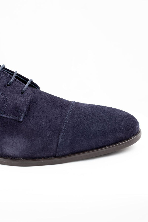 SAPATO CLÁSSICO DE CAMURÇA COM CADARÇO NAVY SKU 0,24355