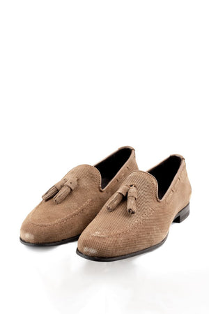 SAPATO CLÁSSICO CAMELO COM BORLA PERFURADA SKU 0,24758
