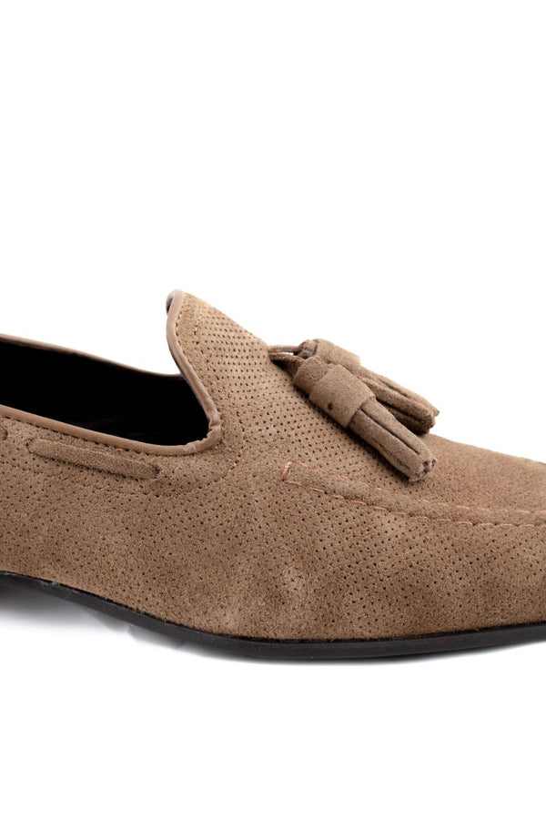 SAPATO CLÁSSICO CAMELO COM BORLA PERFURADA SKU 0,24758